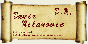 Damir Milanović vizit kartica